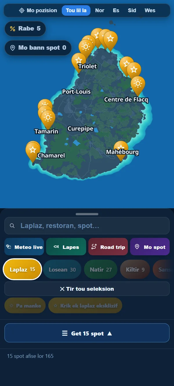 Filtre Laplaz: tou bann laplaz aparet