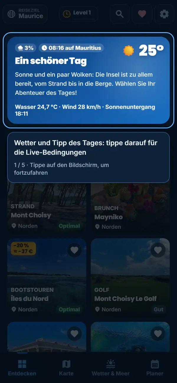Das Wetter und der passende Tipp des Tages