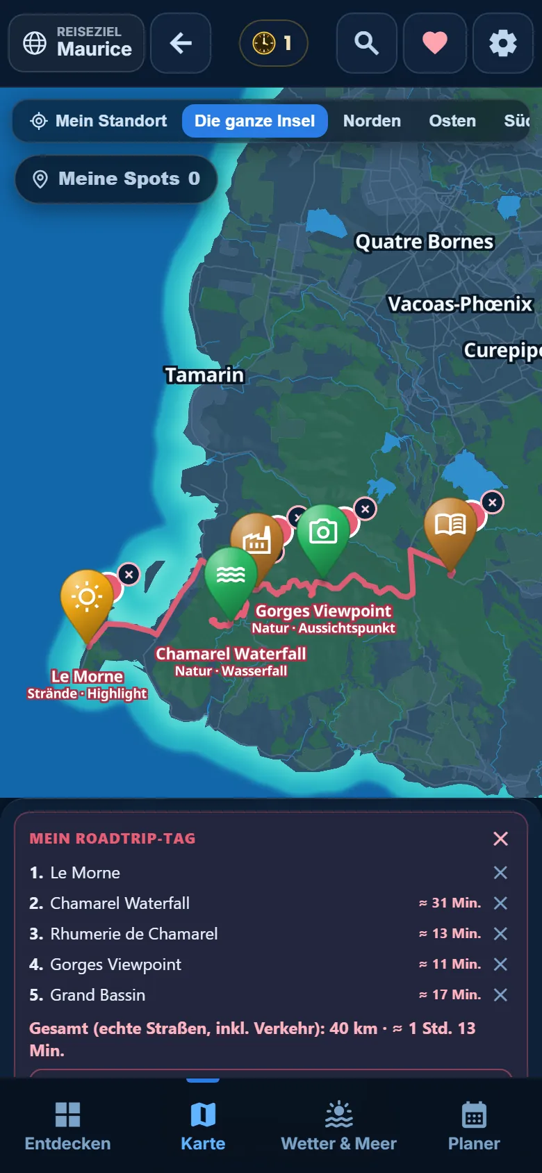 Mehrere Orte, eine einzige Route