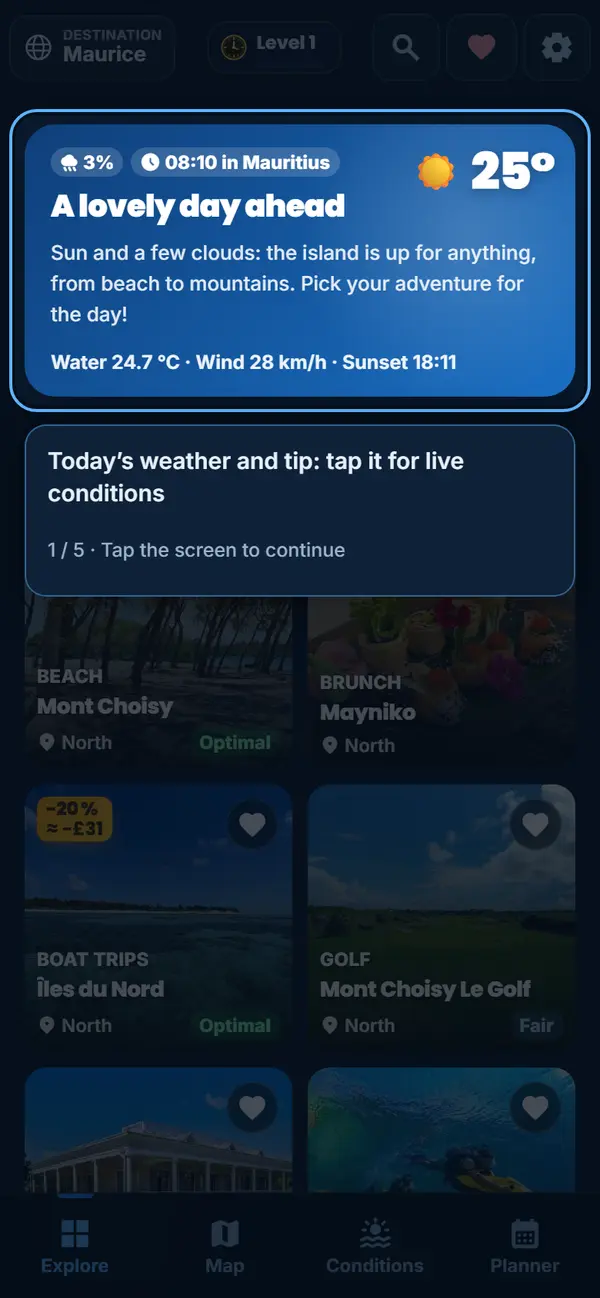 Today’s weather and the best tip for the day