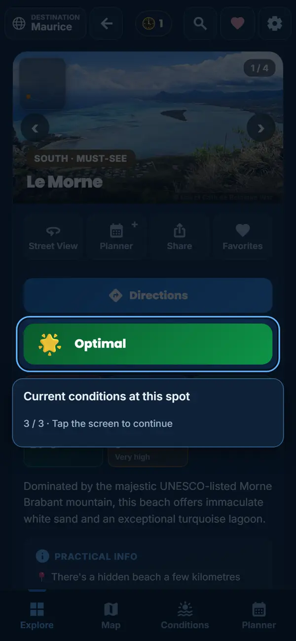 On-site conditions, before you go