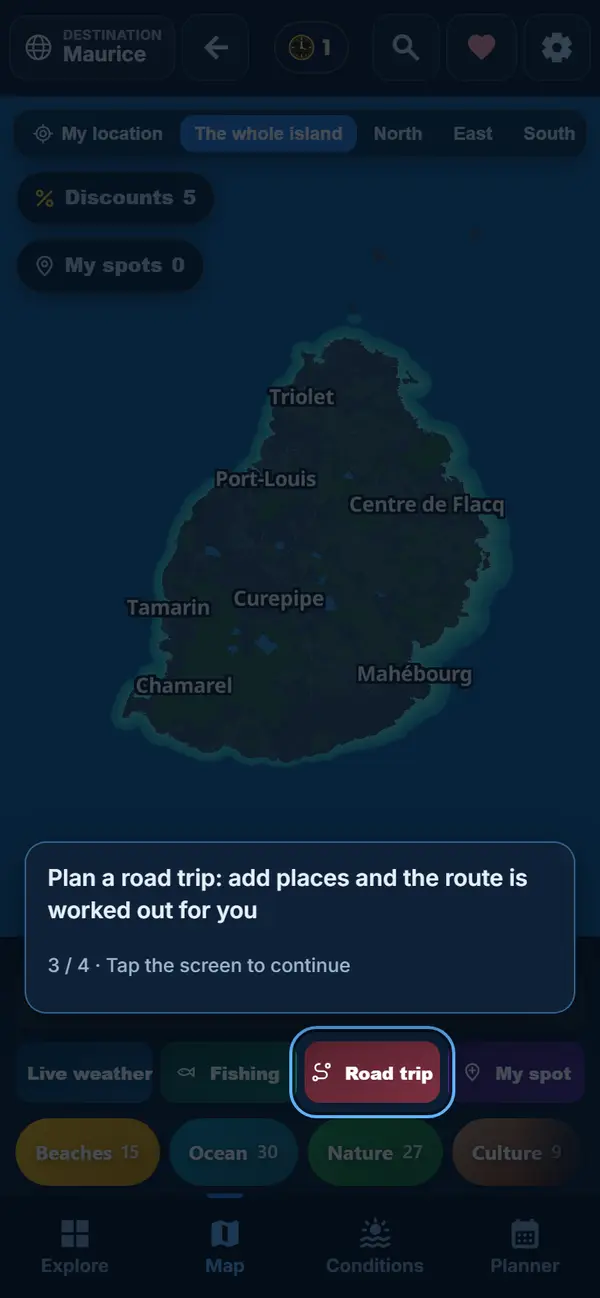 Your road trip, driving time included