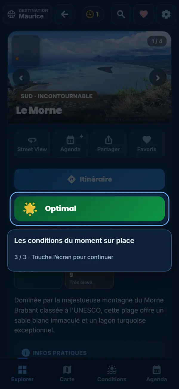 Les conditions sur place, avant d’y aller