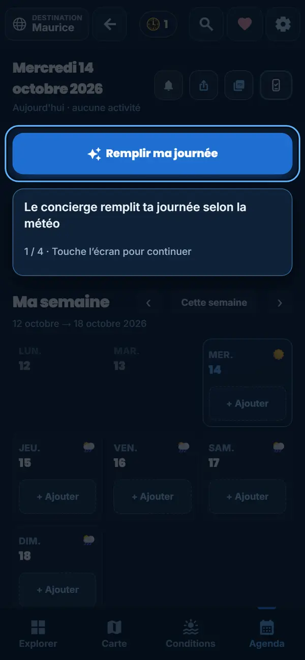 Votre journée prête en un geste