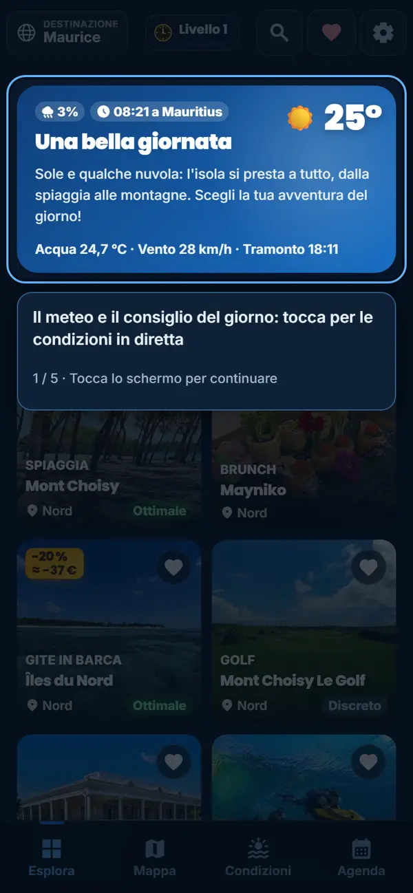 Il meteo e il consiglio giusto del giorno