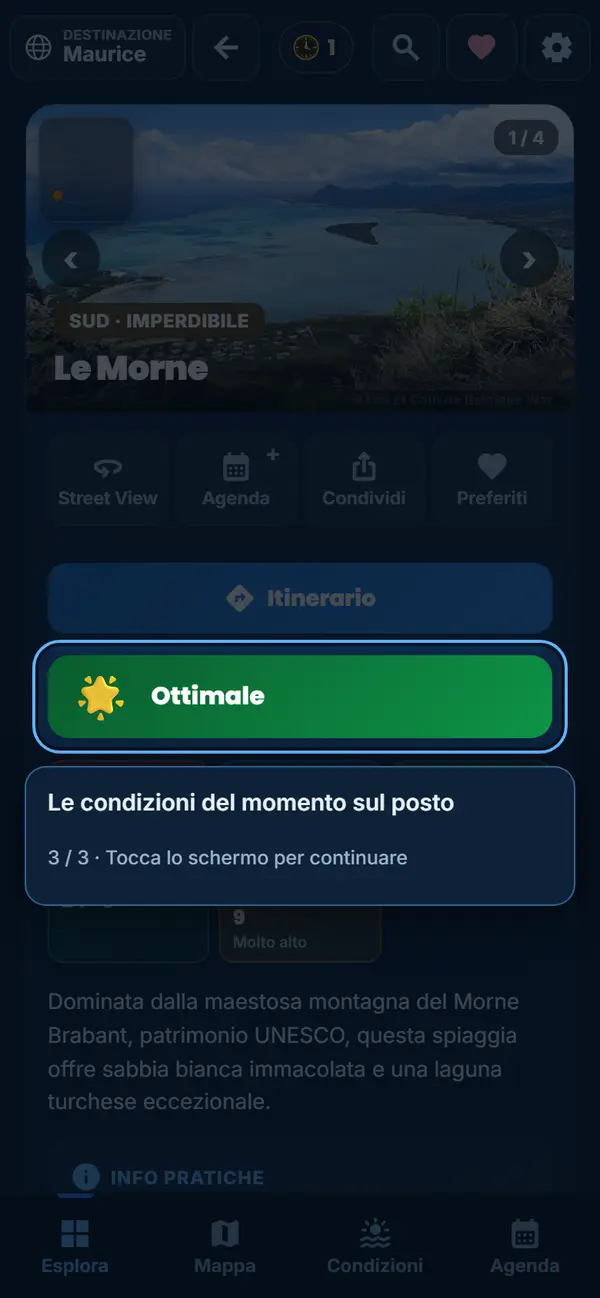 Le condizioni sul posto, prima di andarci
