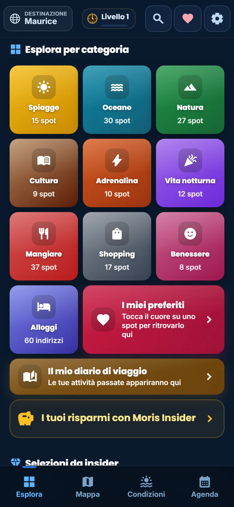 Tutta l’isola, ordinata per desideri
