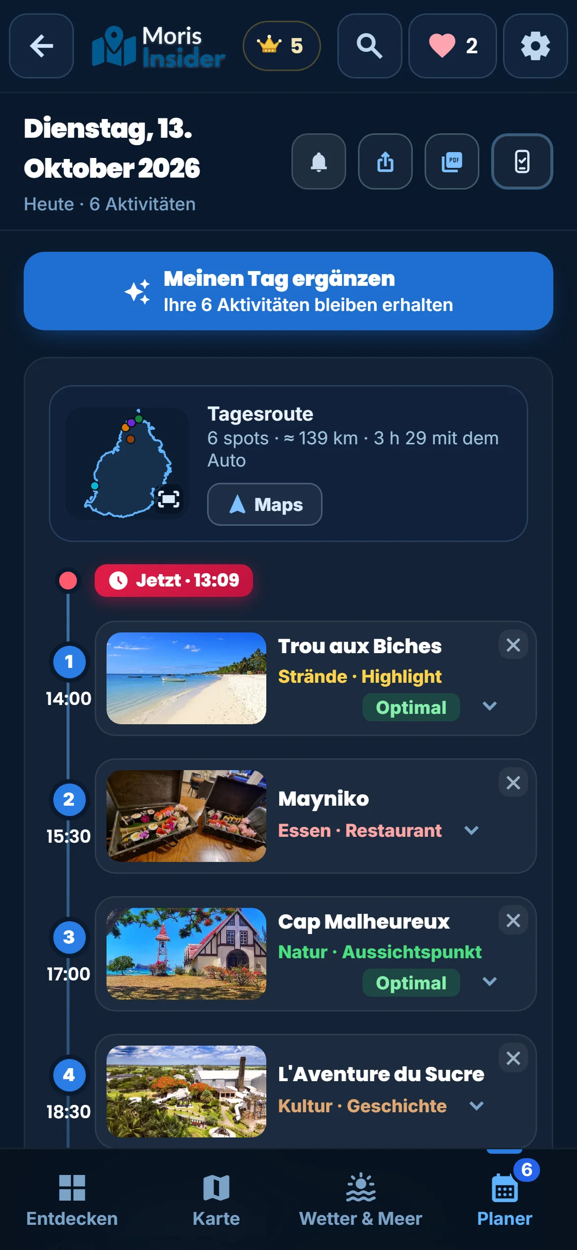 Kalender — Das Programm, das Sie gebaut haben. Die App hält es aktuell — sie bestimmt es nicht.