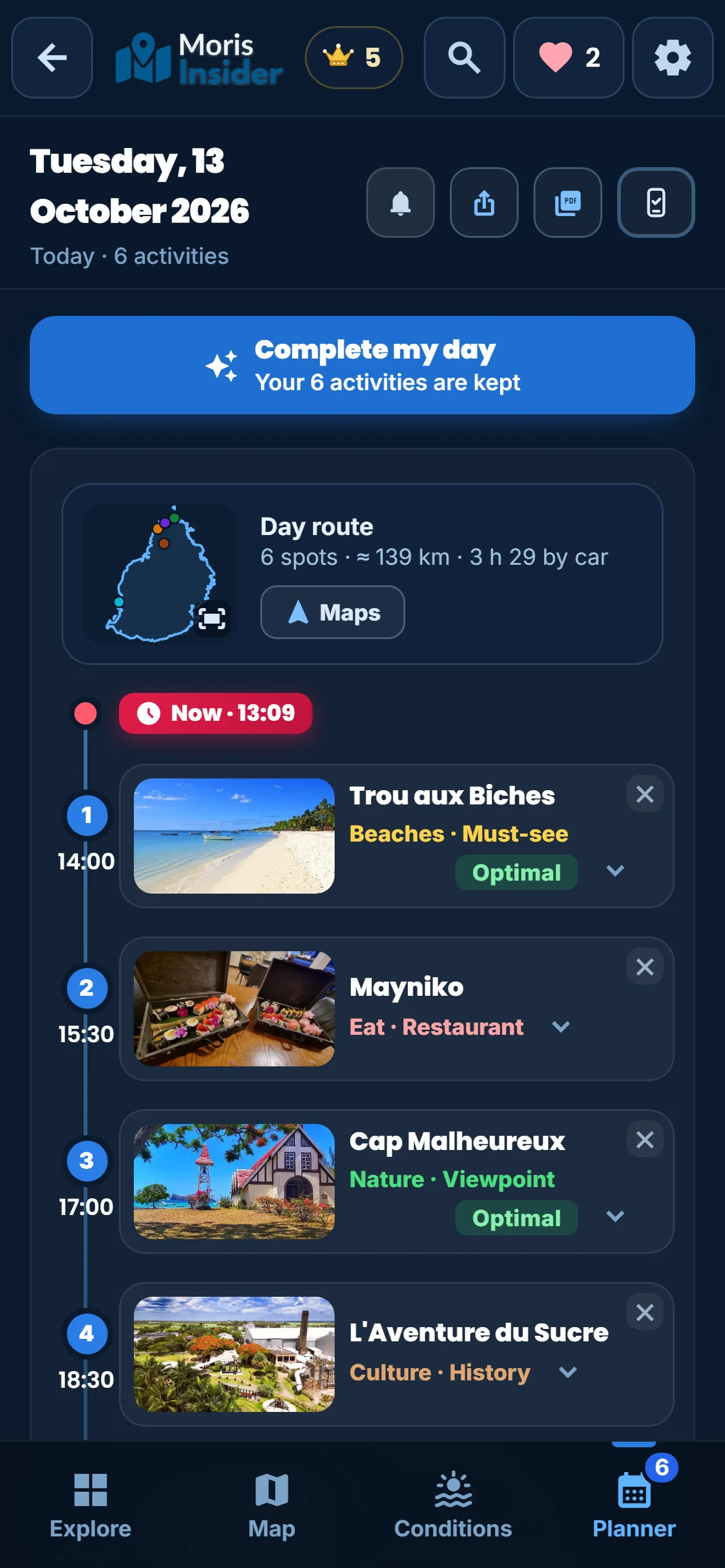 Planner — The programme you built. The app keeps it up to date — it doesn’t decide it.