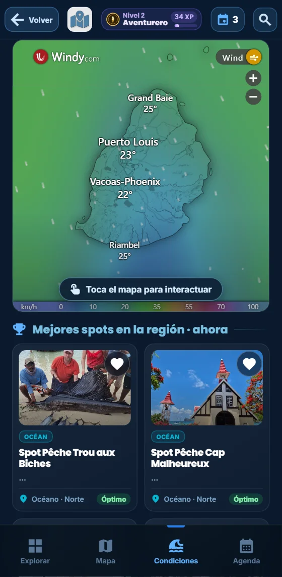 Recomendaciones de actividades según las condiciones