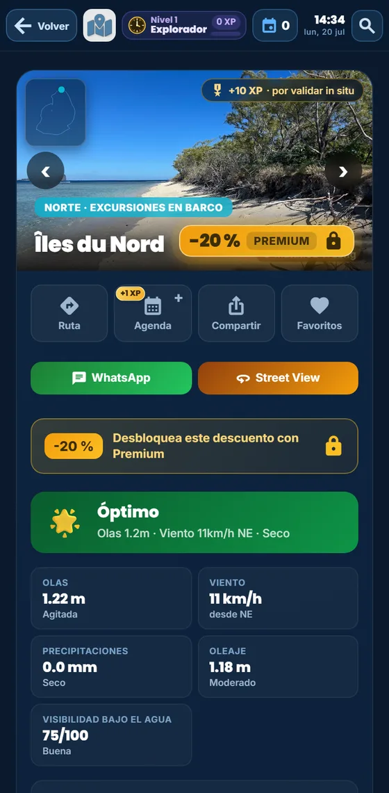 Una excursión a las islas del Norte en la app Moris Insider, con su descuento Premium del −20%