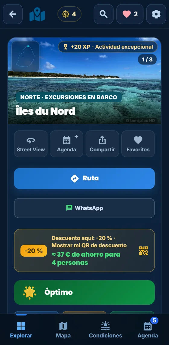 Una excursión a las islas del Norte en la app Moris Insider, con su descuento de socio del −20 %