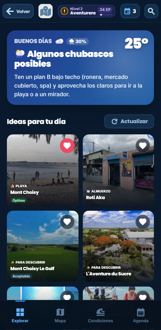 Desde la llegada: las ideas del día según el clima, en la app gratuita