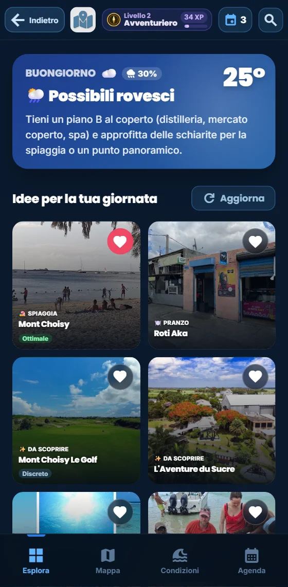 Dall'arrivo: le idee del giorno in base al meteo, nell'app gratuita