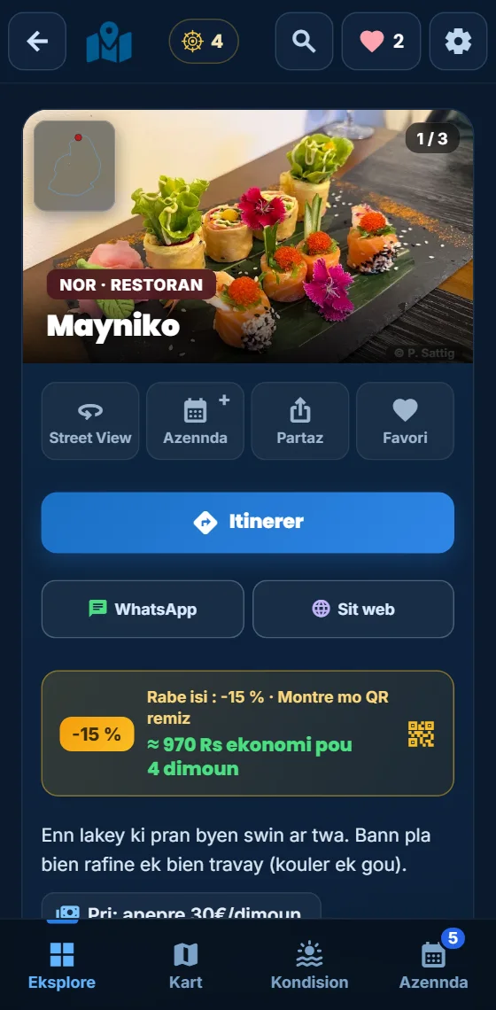 Fich enn restoran dan app la