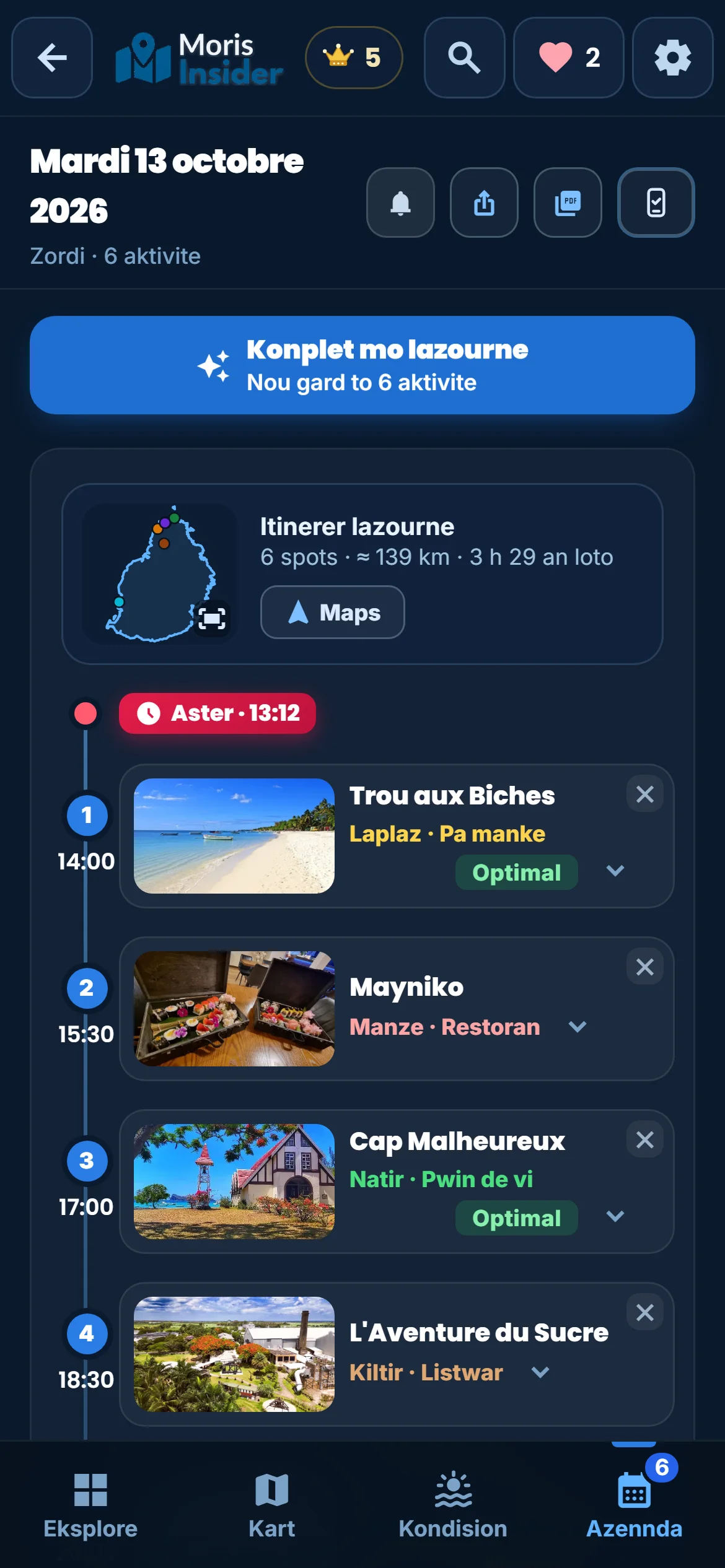 Azanda — Program ki TWA finn fer. App la zis met li azour, li pa deside.