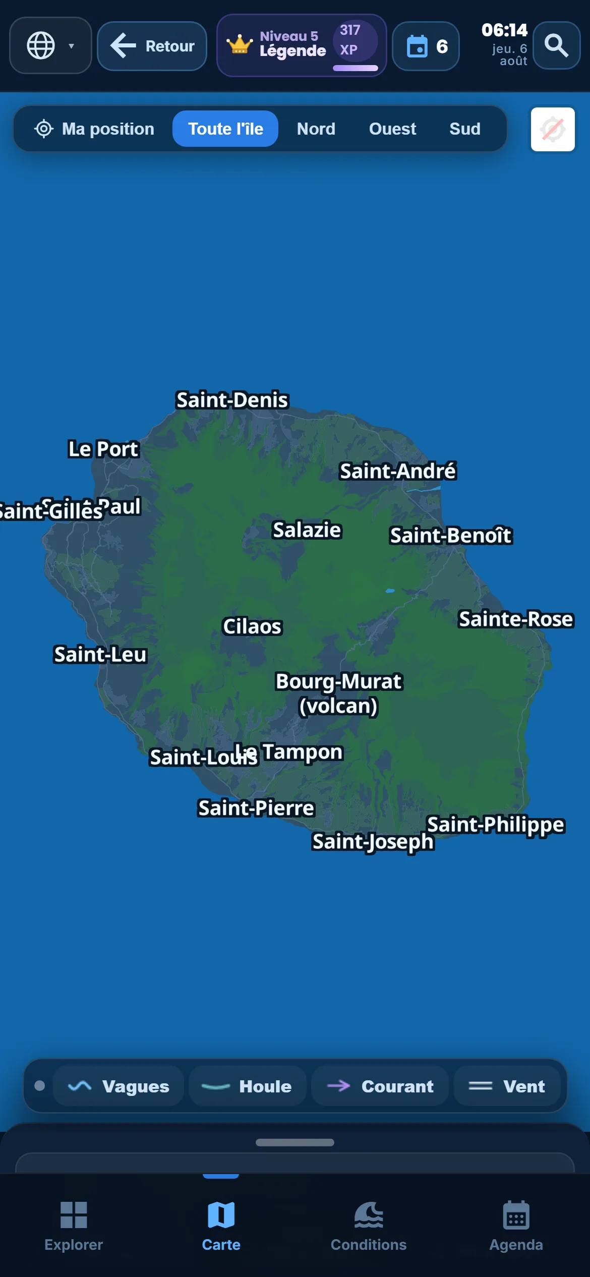 The map — A clean map of the island. You only show what you want to see.